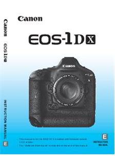 Canon EOS 1DX manual. Camera Instructions.